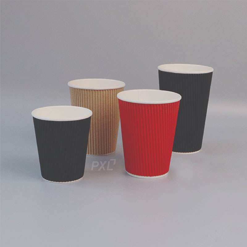 Ripple wall paper cup in different sizes and colours